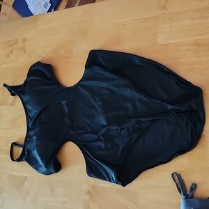 Aerie black 1 piece bathing suit